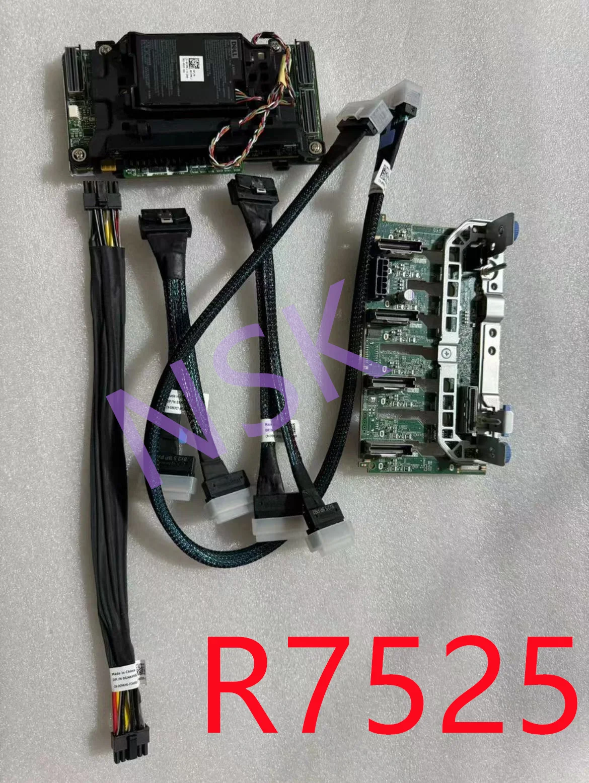 New Original For H755N with cables and 8x2.5 NVMe hard drive backplane for DELL R7525 server machine 8X2.5 NVMe 100% TEST OK