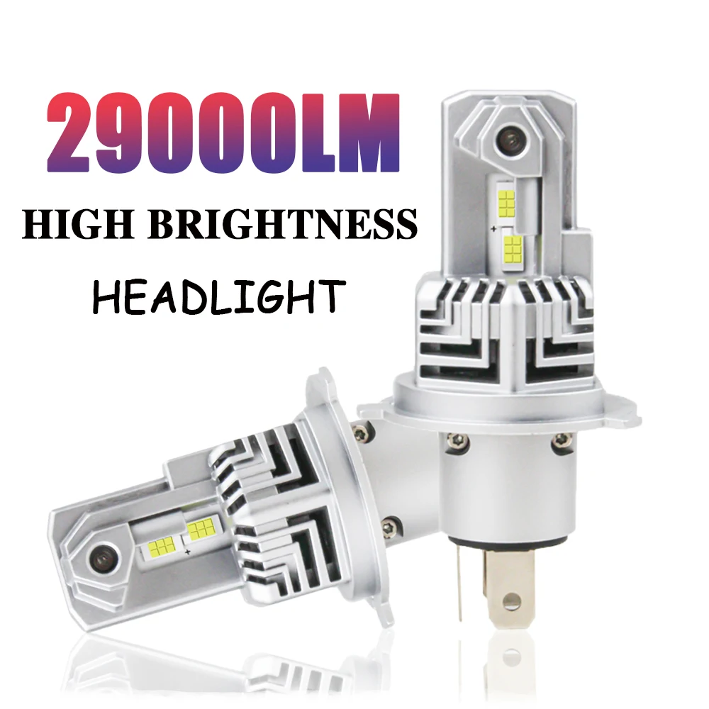 29000LM LED Car Headlight Bulb H4 H7 6000K CSP Canbus Headlamp High Low Beam Plug And Play Turbo Auto/Motorcycle Led Lamp 12V