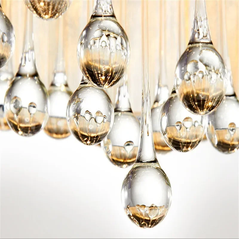 

Best Selling Modern Simple Crystal Ceiling Chandelier Lights With Name Brand 32*45cm Diamater