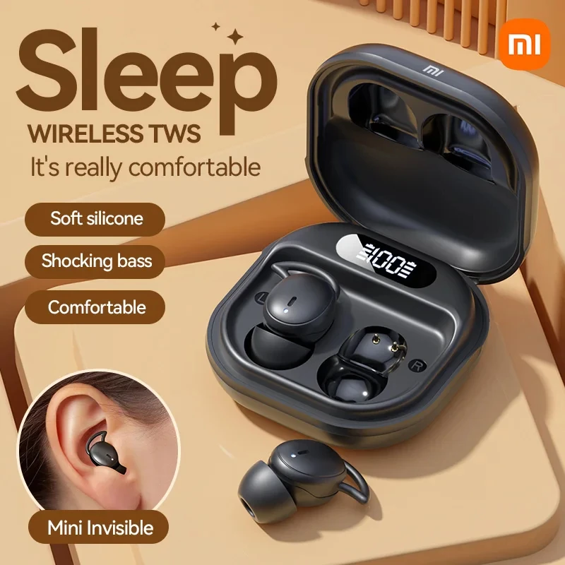 Xiaomi-Écouteurs de sommeil sans fil invisibles M72 TWS, Bluetooth, Écouteurs à réduction de bruit, Casque confortable avec écran d'affichage numérique, Allemands inconnus