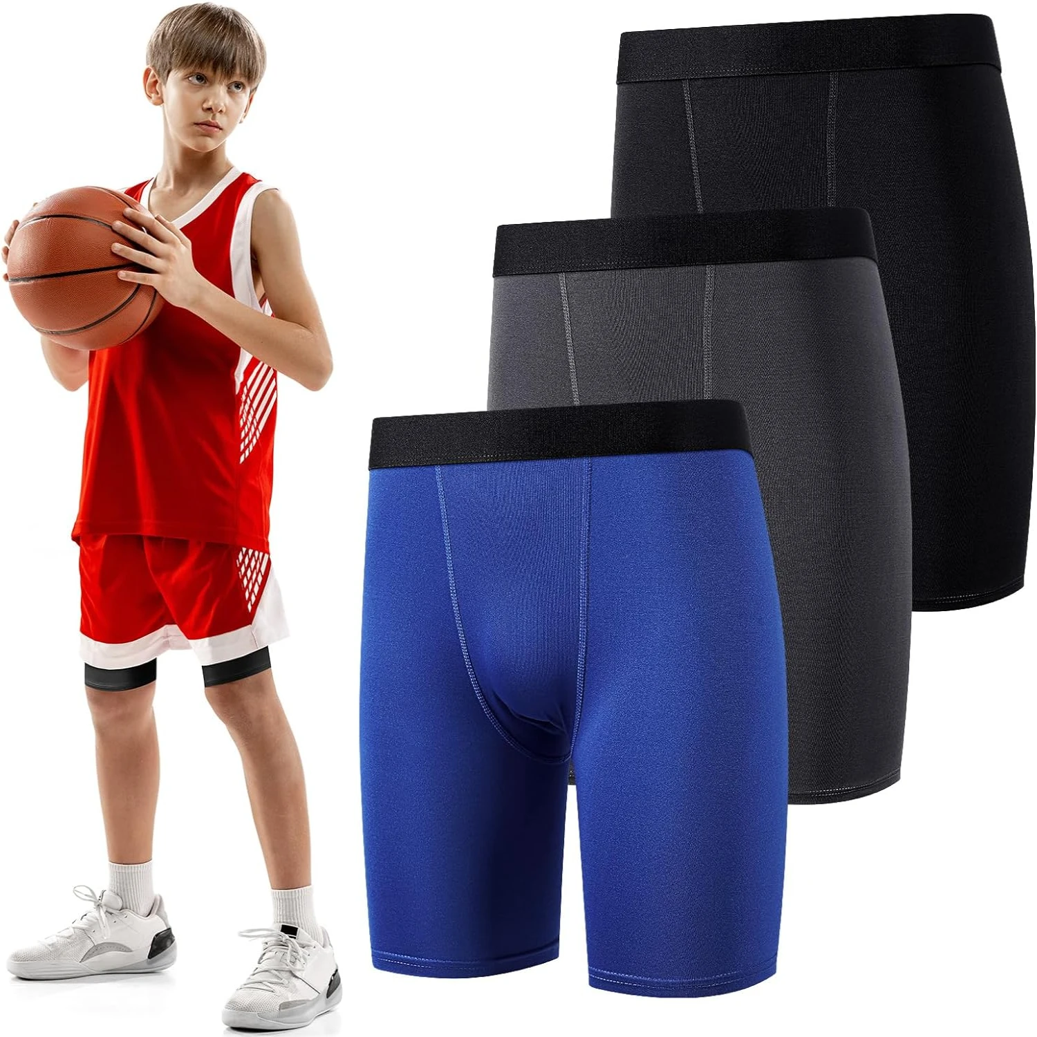 

Breathable and high-performance compression shorts for active boys. Comfortable, supportive athletic underwear with unmatched pe