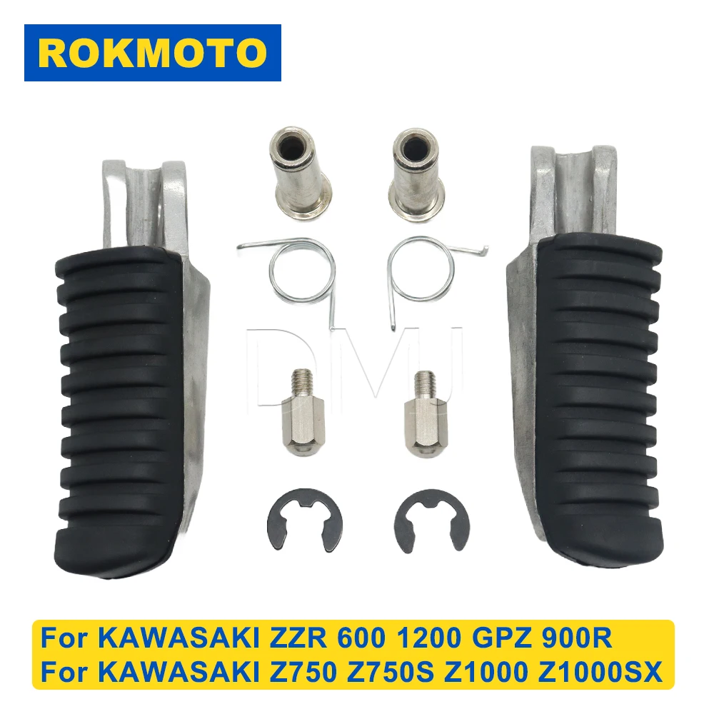 For KAWASAKI Z750 S Z1000SX Z900RS ZX6R ZX9R ZX12R ZZR 600 1200 VERSYS 650 1000 SE Motorcycle Front Footrest Foot Pegs Pedal