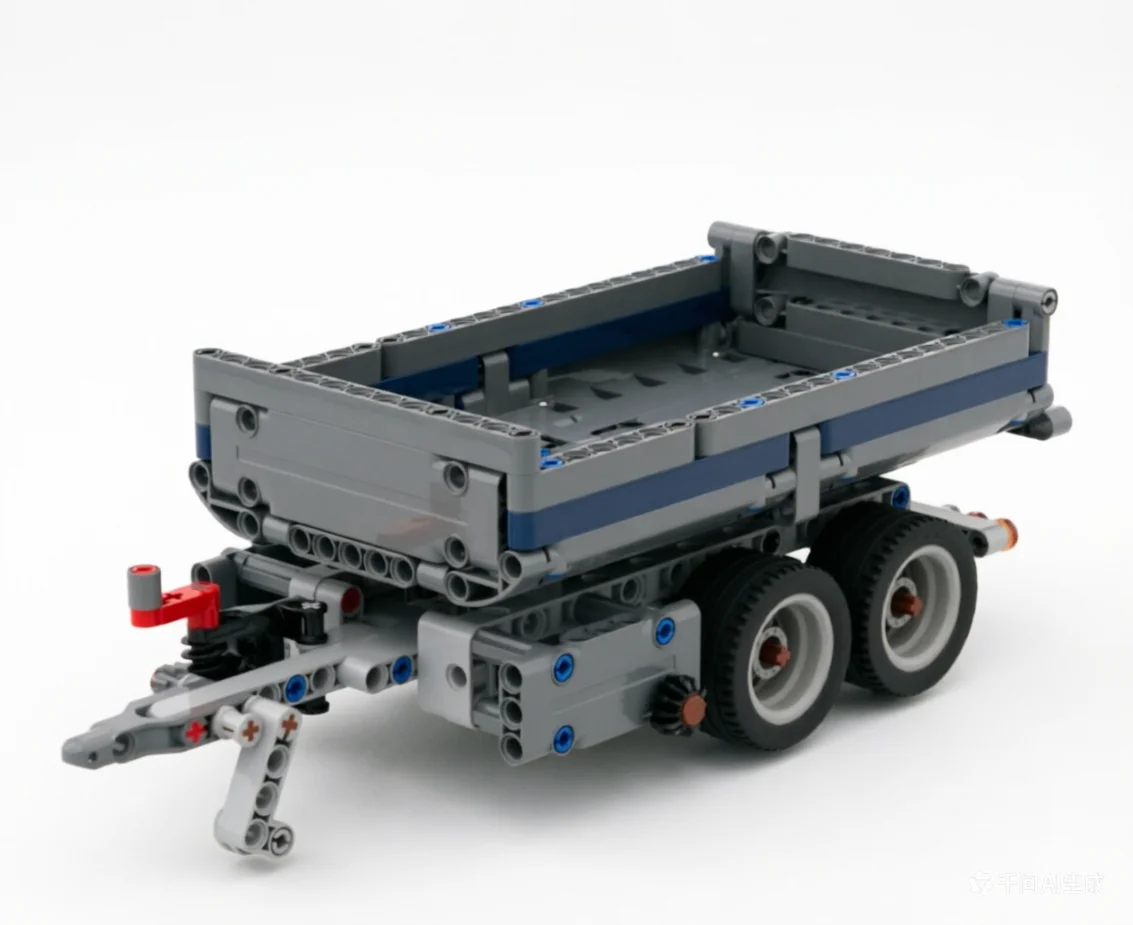 

Самосвальный прицеп (для 42203) MOC-210511, модель из строительных блоков, 249 деталей, конструктор, подарки