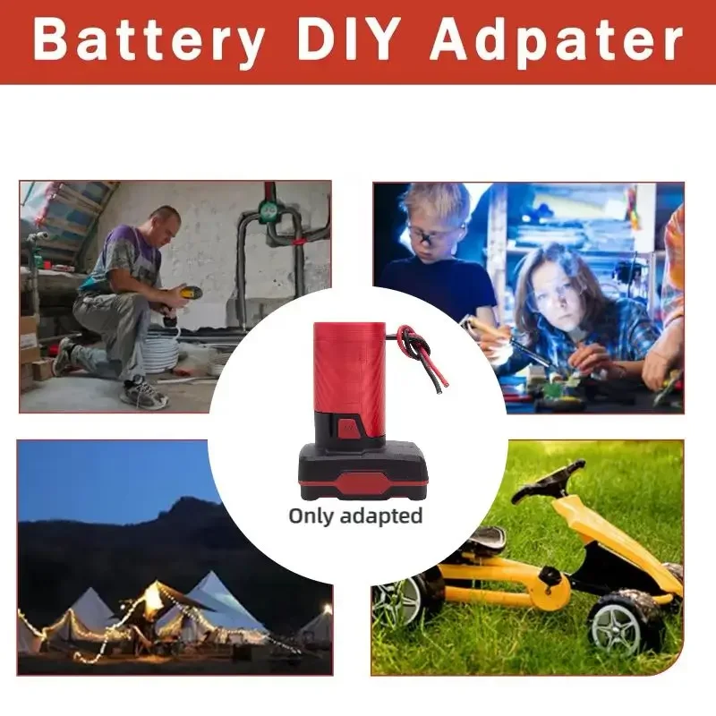 DIY Converter Battery Adapter For Parkside 12V Adapter DIY 14AWG Converter Power Wheel Converter Connector Output (No Battery)