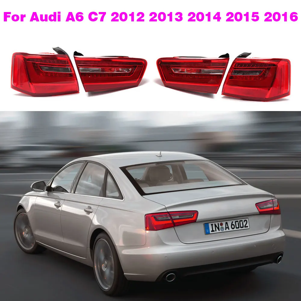 LED Rear Tail Light For Audi A6 C7 2012 2013 2014 2015 2016 Sedan Brake Reverse Bumper Stop Light 4G5945093A 4G5945094A