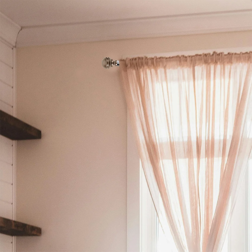 

4pcs Curtain Rod Finials Decorative Ends Cap Stylish Simple Long Lasting Compact Shape Suitable Most Styles Window Accessories