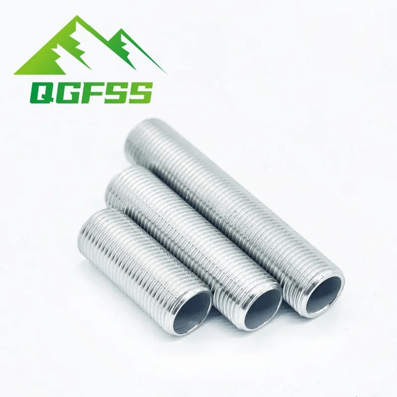 

1/4" 3/8" 1/2" 3/4" 1" 1-1/2“ BSP Male Thread 304 Stainless Steel Full Thread Nipple Pipe Fitting Connector Adapter male jointer