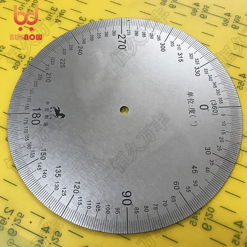 Diameter 160mm, Inner Hole 6mm,Thickness 2mm Industrial Measuring Disc Stainless Steel Angle Disc Mechanical Fittings