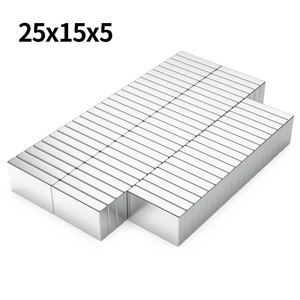 25x15x5mm N35 Super Strong Neodymium Magnet Blcok NdfeB Powerful Permanent Magnetic imanes Refrigerator Magnets 25*15*5mm