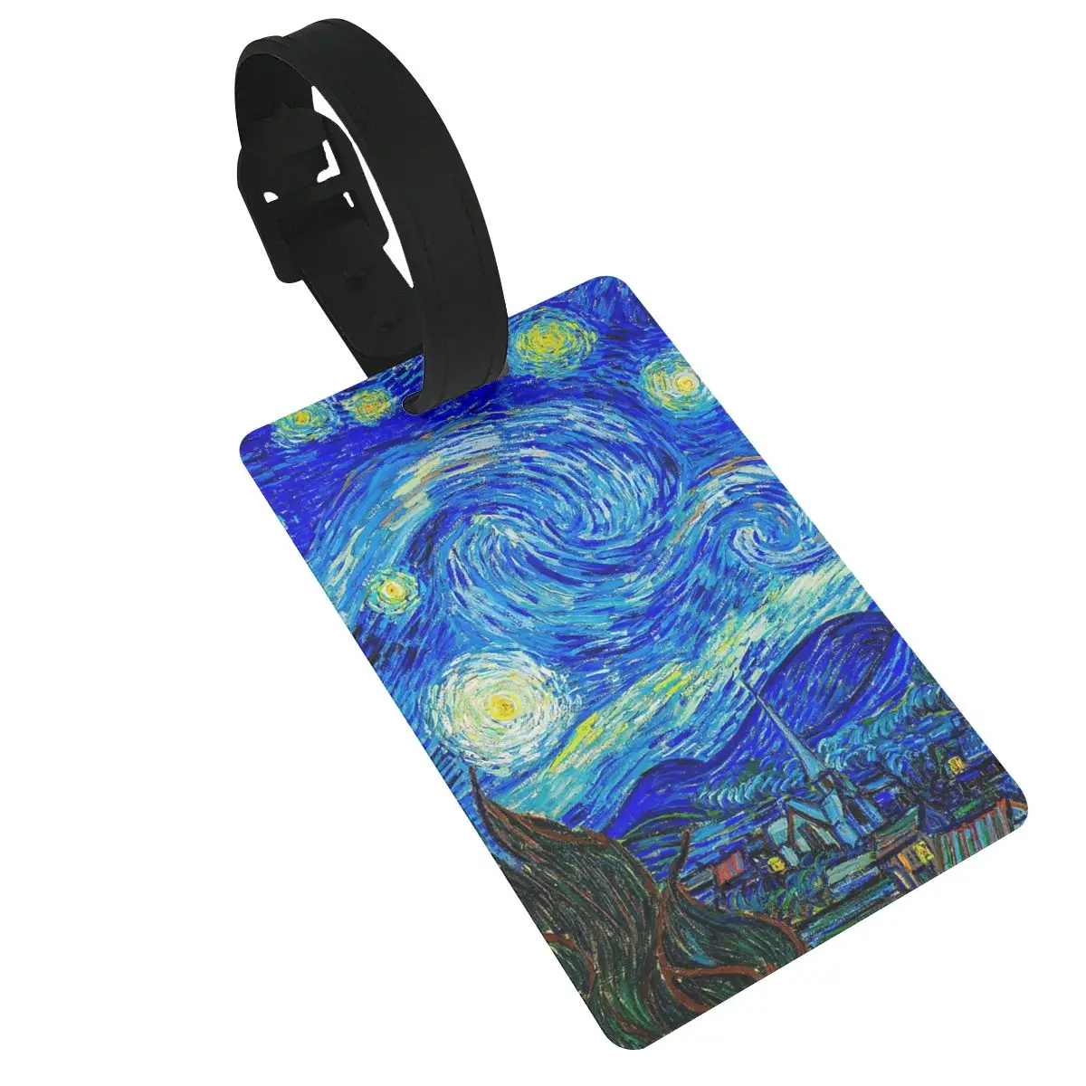 Starlight Night Van Gogh Luggage Tags Suitcase Accessories Travel PVC Baggage Boarding Tag Portable Label Holder ID Name Address