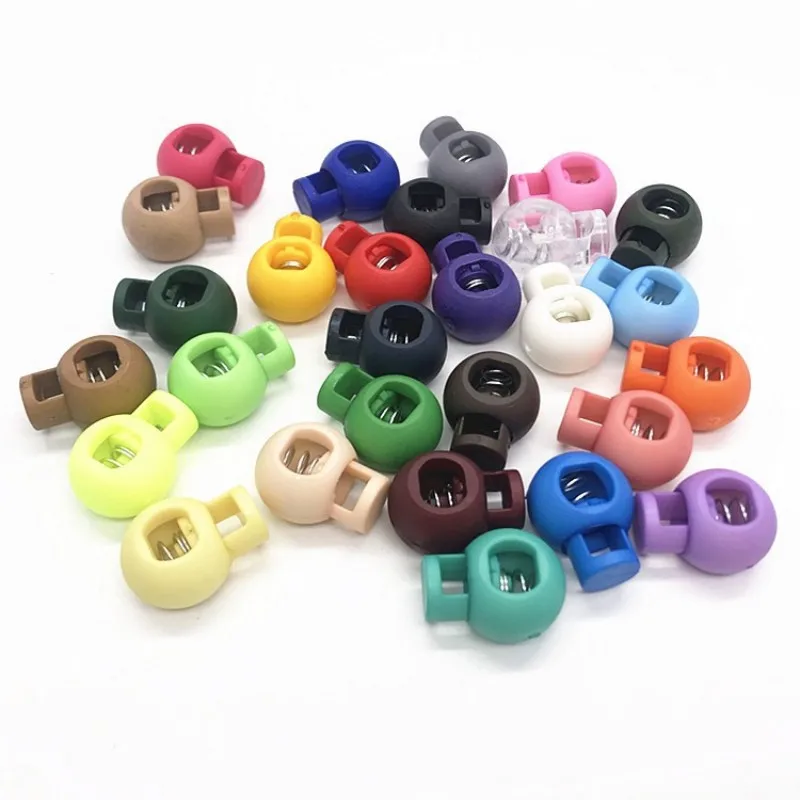 10/30/50Pcs Multicolor Lock Toggle Switch Clamp Stopper DIY Jacket Hat Rope Lock Buckles Single Hole Elastic Adjustment Buckles