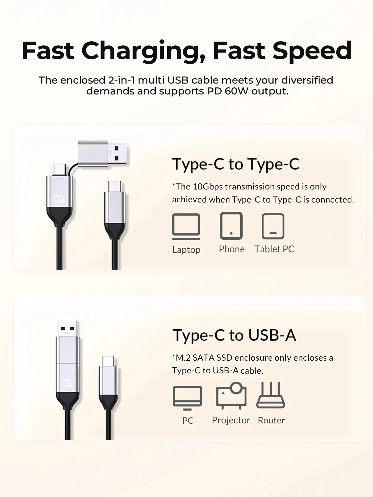 Imagem -06 - Orico-caixa de Gabinete para Disco Rígido Armazenamento Pessoal Estação de Ancoragem Bay Bay Tipo-c Usb c 12v Potência 4a Hdd de 35