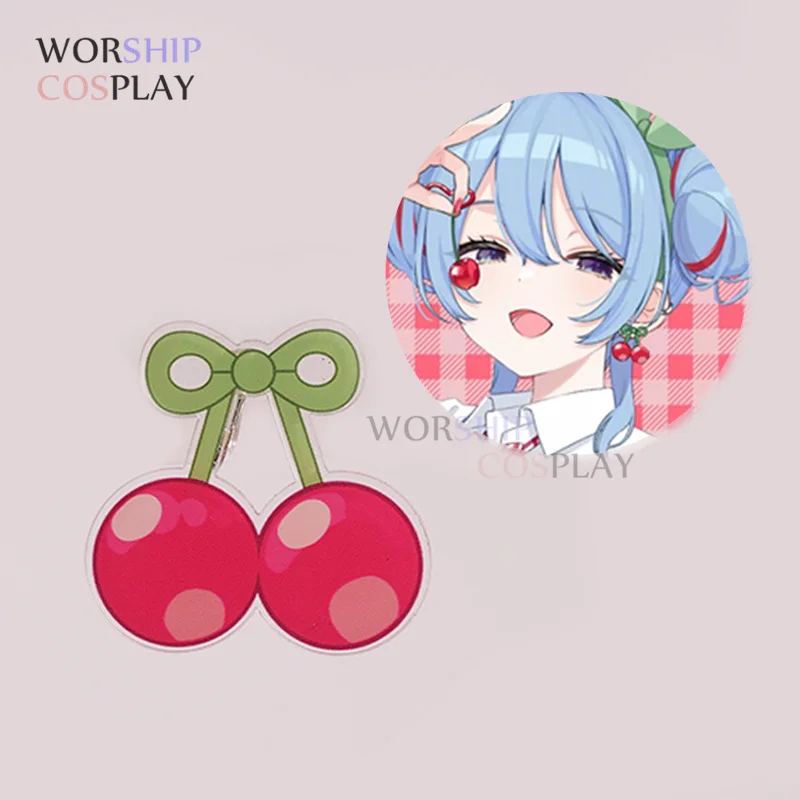 

Серьги с вишней в стиле аниме, акриловая вишня, реквизит для косплея, зажим для ушей, серьги-гвоздики, подарочный аксессуар для косплея