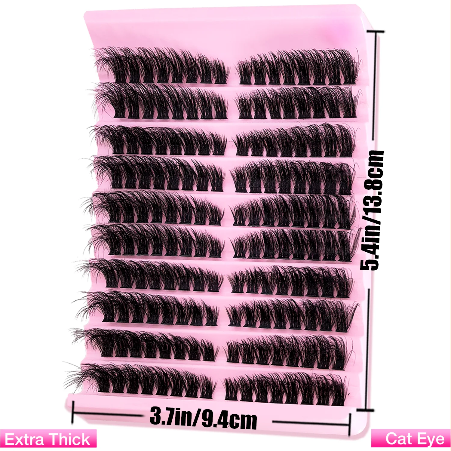 Individual Lashes 8-16mm 160pcs Cluster Lashes Natural Look Mixed Tray DIY Eyelash Extension Volume Lash Clusters Eyelashes