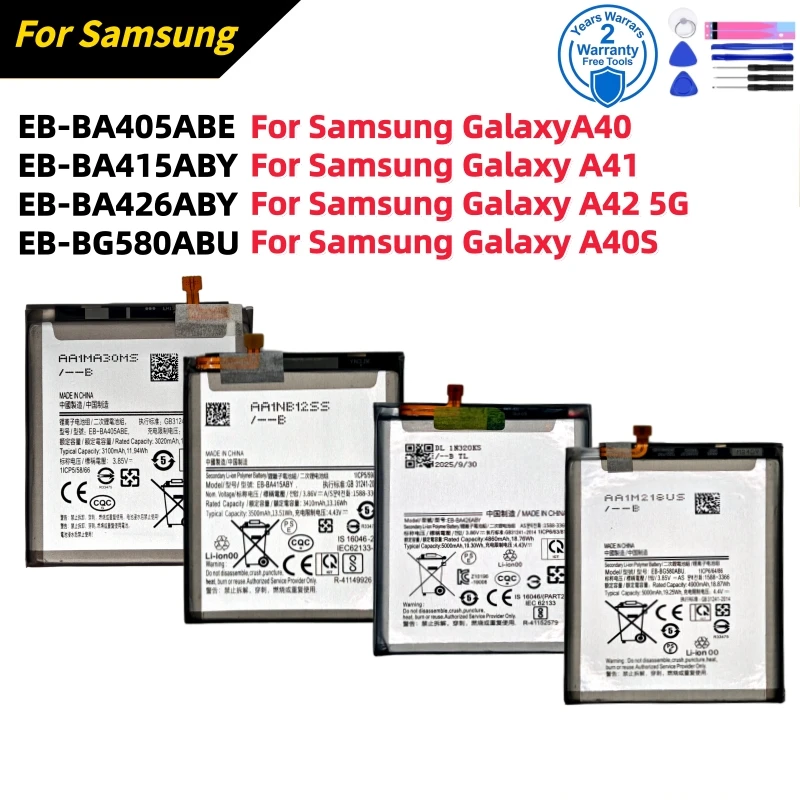 

Brand New EB-BA405ABE EB-BA415ABY EB-BA426ABY High Quality Replacement Battery For Samsung Galaxy A40 A41 A42 5G A40S Battery