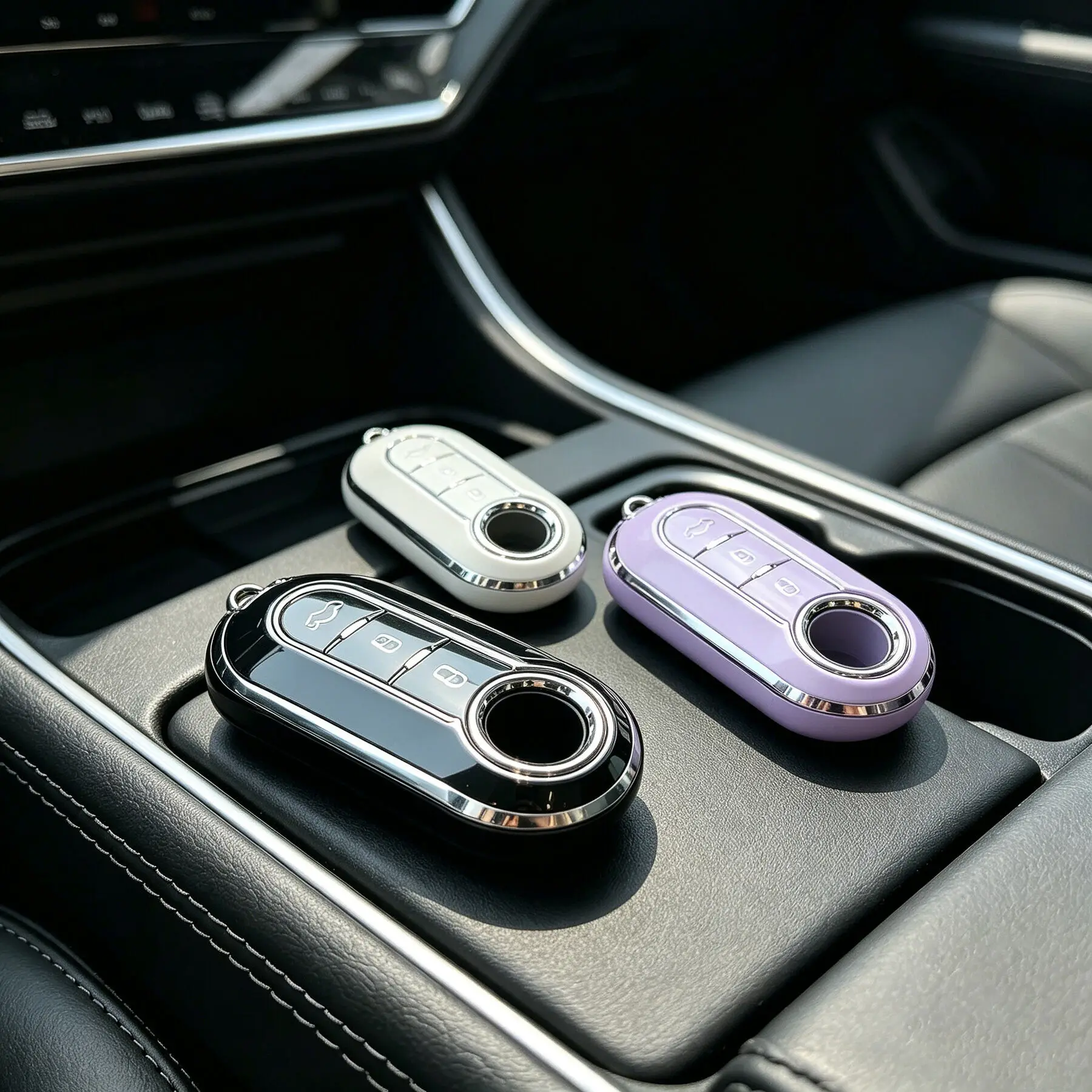 Soft TPU Key Cover Caps For For Dodge Ram 700 Keychain For Fiat 500 Ducato Panda Lancia Musa Dot Organizer Holder Car Key Case view 2