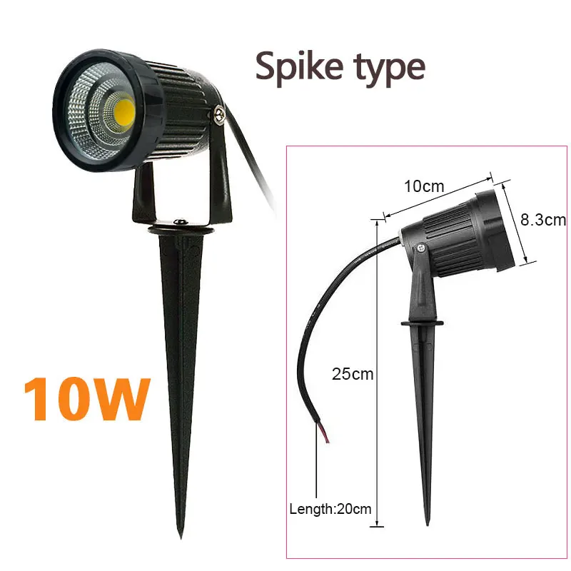 LED COB Spike Gazon Lamp 7W 10W 15W 5W Outdoor Tuinverlichting Waterdichte Verlichting Led tuin Pad Spots AC85-265V DC12-24V