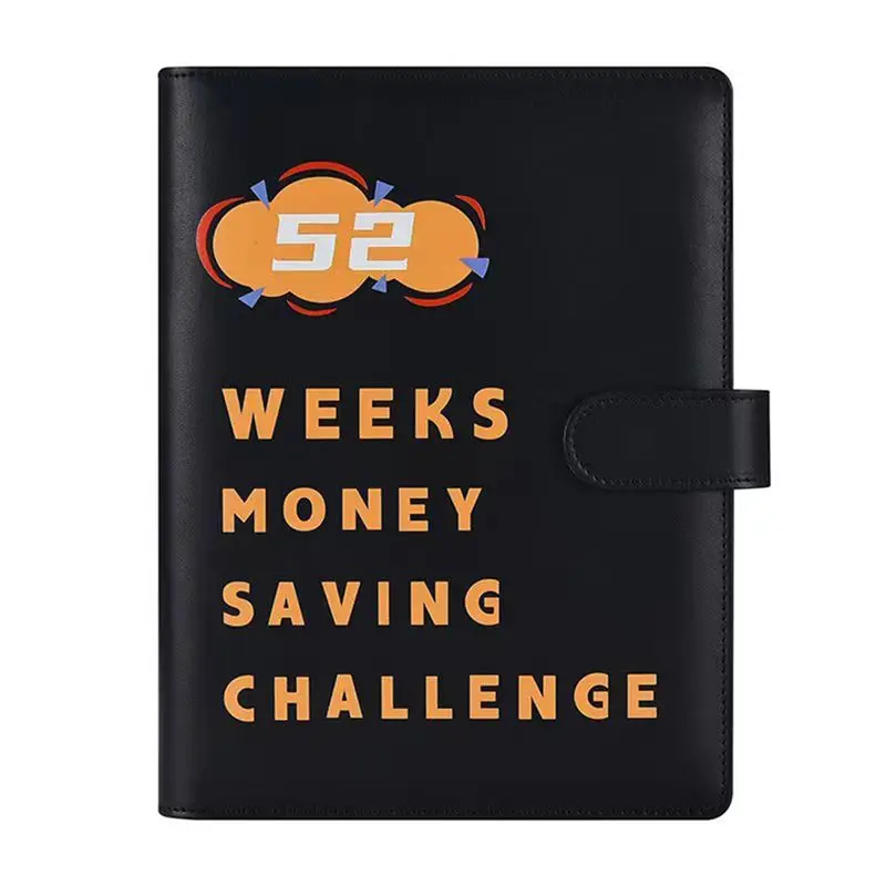 

AED6-52 Week Money Challenge Binder With Envelopes Storage Budgeting Binder Cash Saving Challenge Box Kit