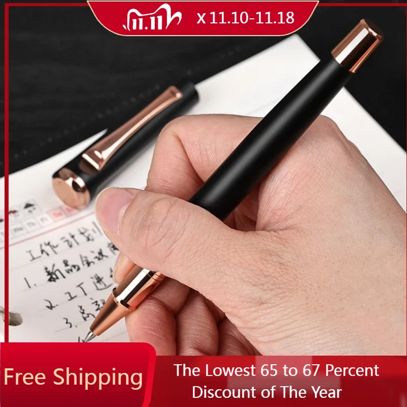 

New Black Gel Pens 0.5mm Hig Quality Business Luxury Office Metal Mb Rollerball Pen Stationery School Student Writing Gift