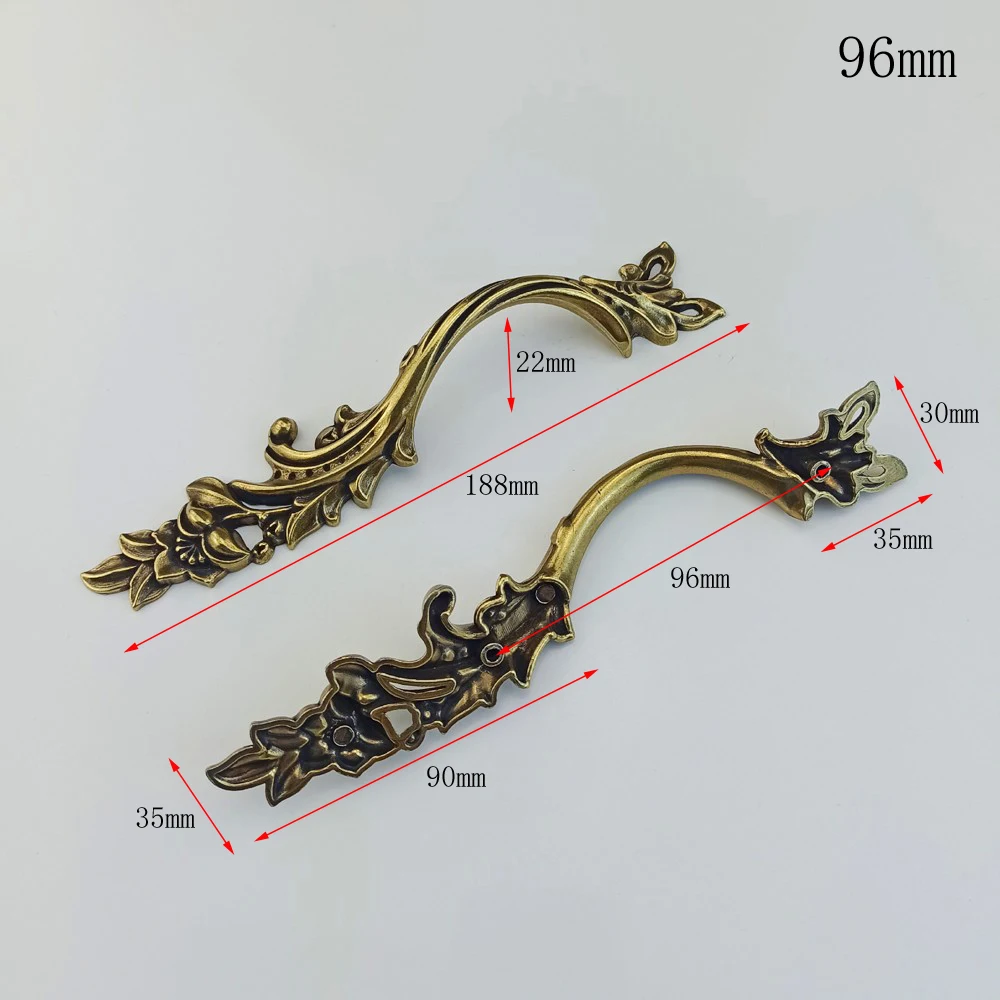 Bronze Flower Handle For Furniture Kitchen Cabinets Door Drawer Knob Silver Handle Dressing Table Wardrobe Handle Cupboard Pulls