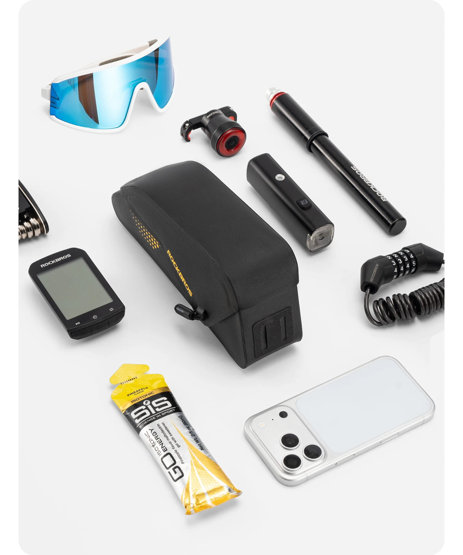 ROCKBROS Fahrradtasche 0,8L Kapazität Wasserdichte Magnetabdeckung Vorderrahmen MTB Rennrad Fahrradtasche Oberrohrtasche Fahrradzubehör – Detail 14