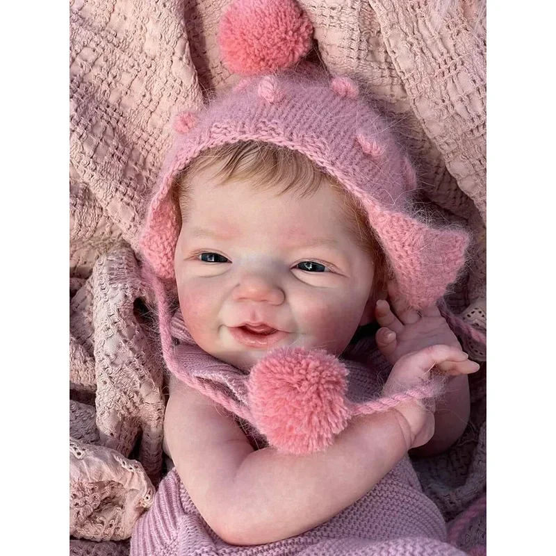 18inch Reborn Baby Doll Charlie Lovely Awake Baby Hand Painting Skin with Visible Veins Same as Pictures Bonecas Bebe Reborn