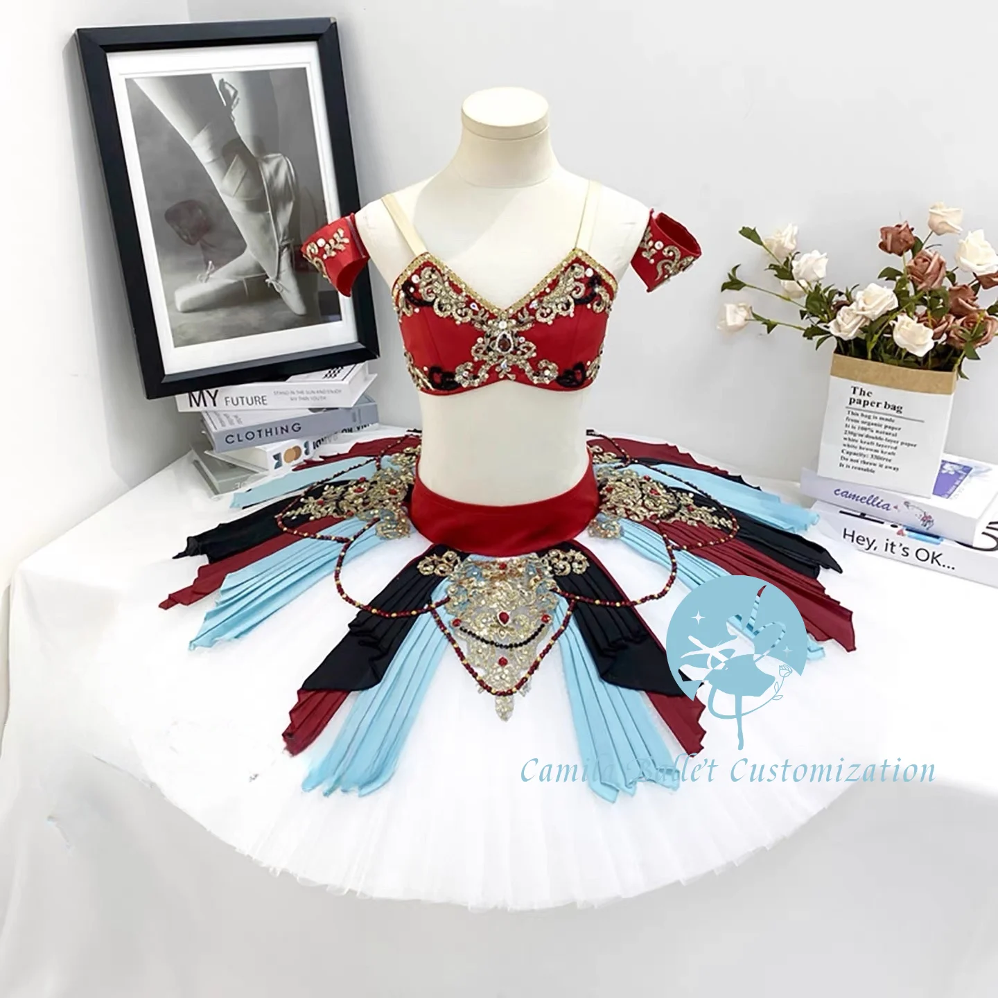 

Высококачественная новая индивидуальная юбка-пачка для балетных соревнований с разрезом для взрослых и детей