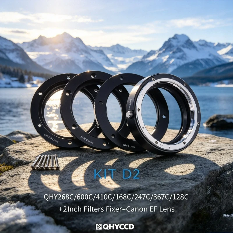 QHYCCD D2 Adapter Ring Set for Canon Lens Astronomical Accessories Compatible with QHY268C And Other Color Cameras