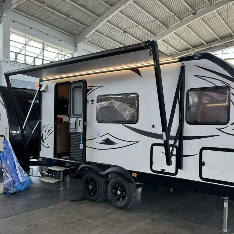 

American Style Side Out Retractable Awnings Waterproof Outdoor Caravan Motorized Awning With Remote Control For RV Campervan