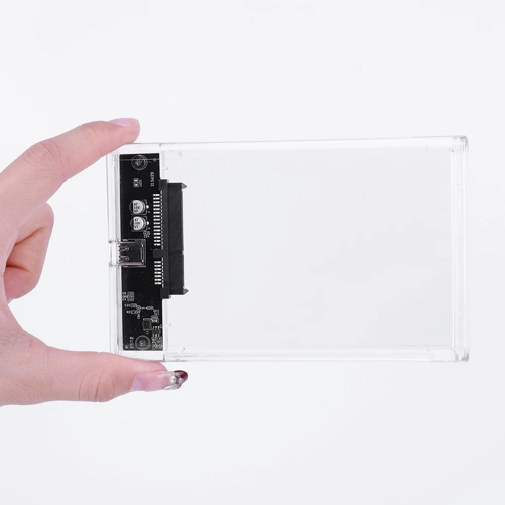 Casing Hard Drive portabel USB 3.1, penutup Hard Drive eksternal 10Gbps 2.5 inci SATA ke USB 3.1 UASP, casing Hard Drive portabel, mendukung bebas kabel UASP