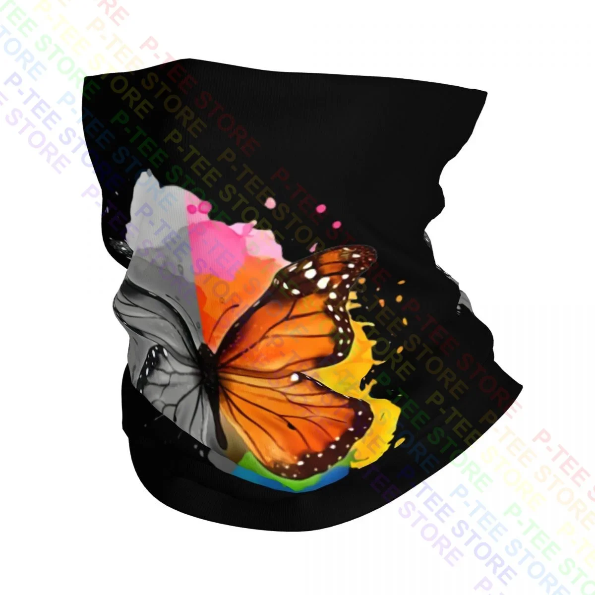 Milkweed Monarch Butterfly Bipolar Disorder Support Neck Gaiter Bandana Scarf Face Mask Quick Dry