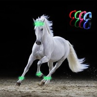 4 pcs/set LED Lighting Horse Leg Safety Belt Horse Leg Straps Night Riding Equipment Outdoor Sports Equestrian Supplies