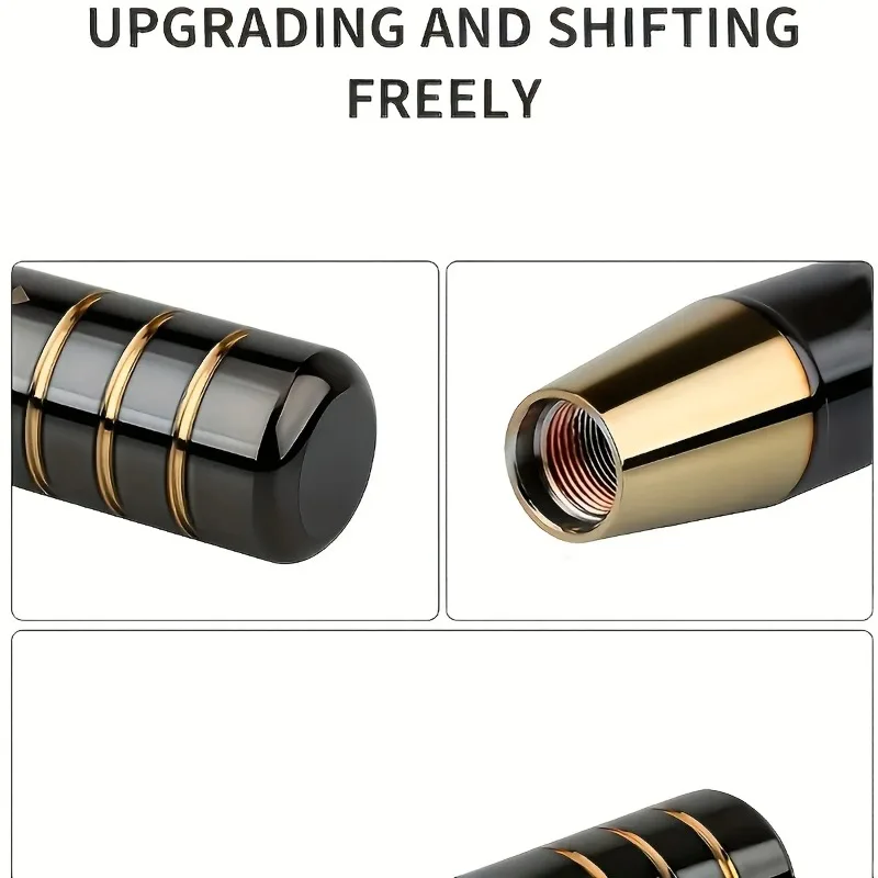 5.12インチ アルミニウム合金 JDMスタイル シフトノブ - マニュアルおよびオートマチックトランスミッション車両に適しています（エルゴン1PC付き）