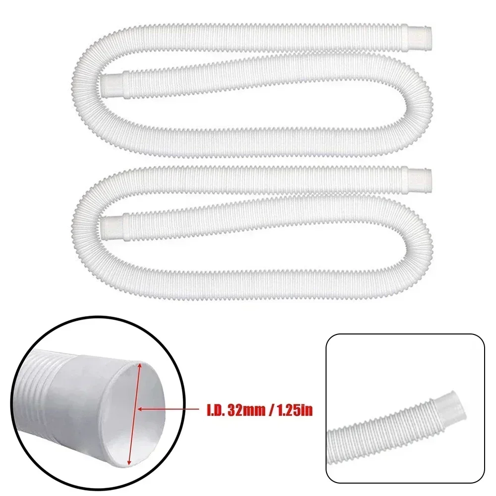 Mangueras de piscina de 32mm para bomba de piscina sobre el suelo, repuesto de manguera, filtro, piezas de piscina para piezas de bomba de filtración, 2 uds.