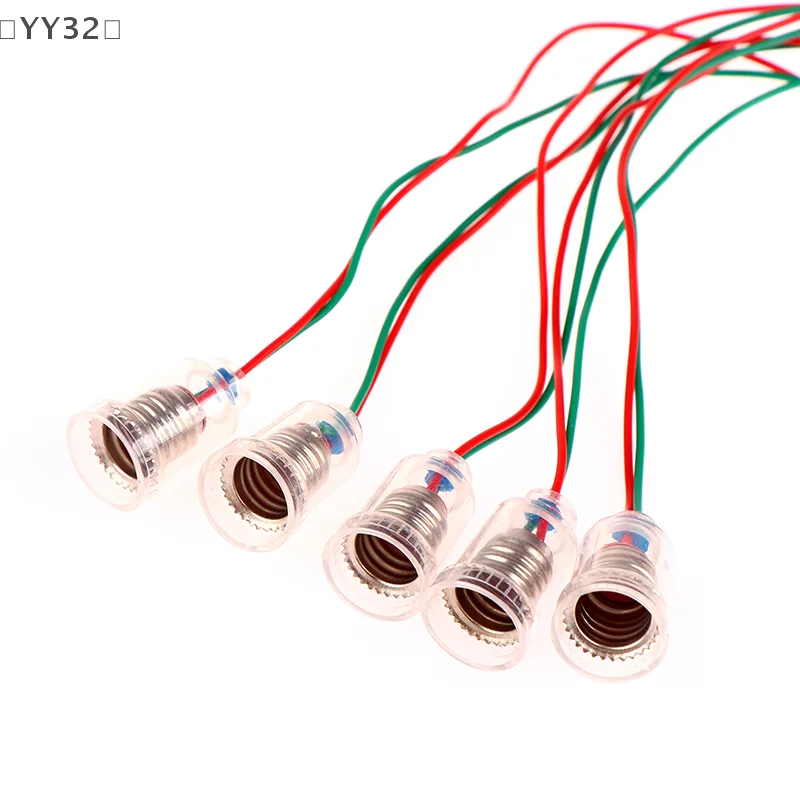 

〔YY32〕5Pcs E10 Lamp Holder With Wire Small Lampholder E10 Base Experiment Teaching Instrument Base E10 Lampholder Adapter