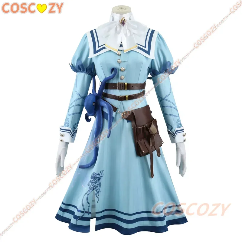 Identidade v emily dyer médico cosplay traje jogo lindo uniforme preservado flor cosplay adereços headwear cinto saco acessórios