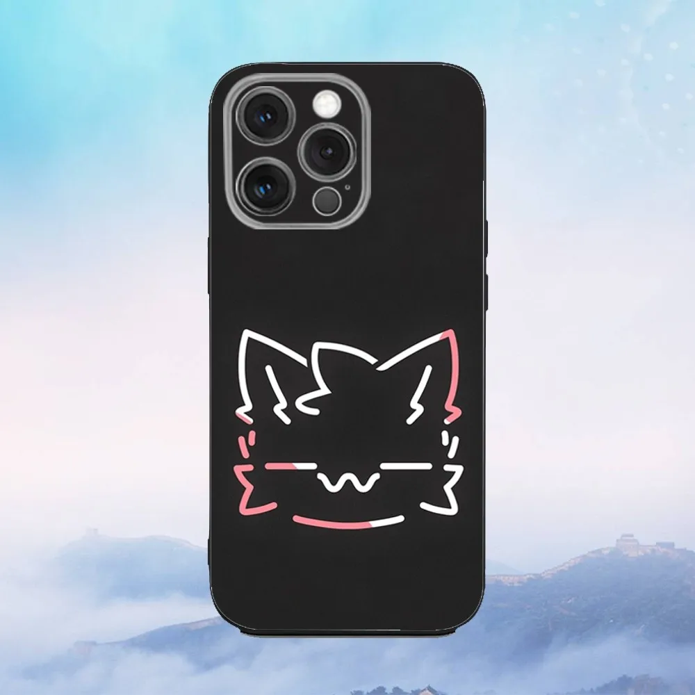 P-Puro는 iPhone 16,15,14,13,12,11,Pro,X,XS,Max,XR,Plus,Mini 소프트 블랙 커버용 모피 게임 전화 케이스를 변경했습니다.