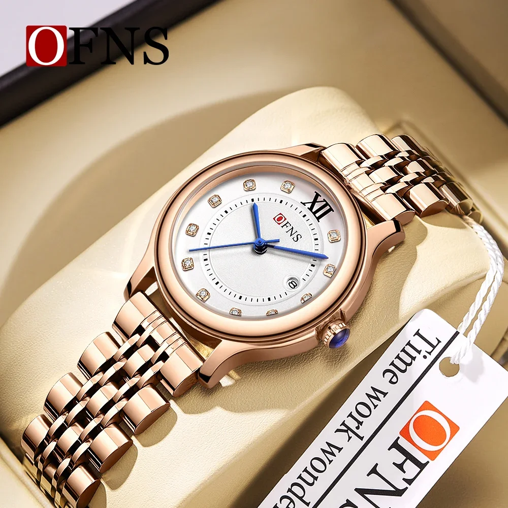 

OFNS New 1513 Fashion Elegant Women's Quartz Personalized Fashion Trend Light Luxury Leisure Calendar Waterproof Women's Watch