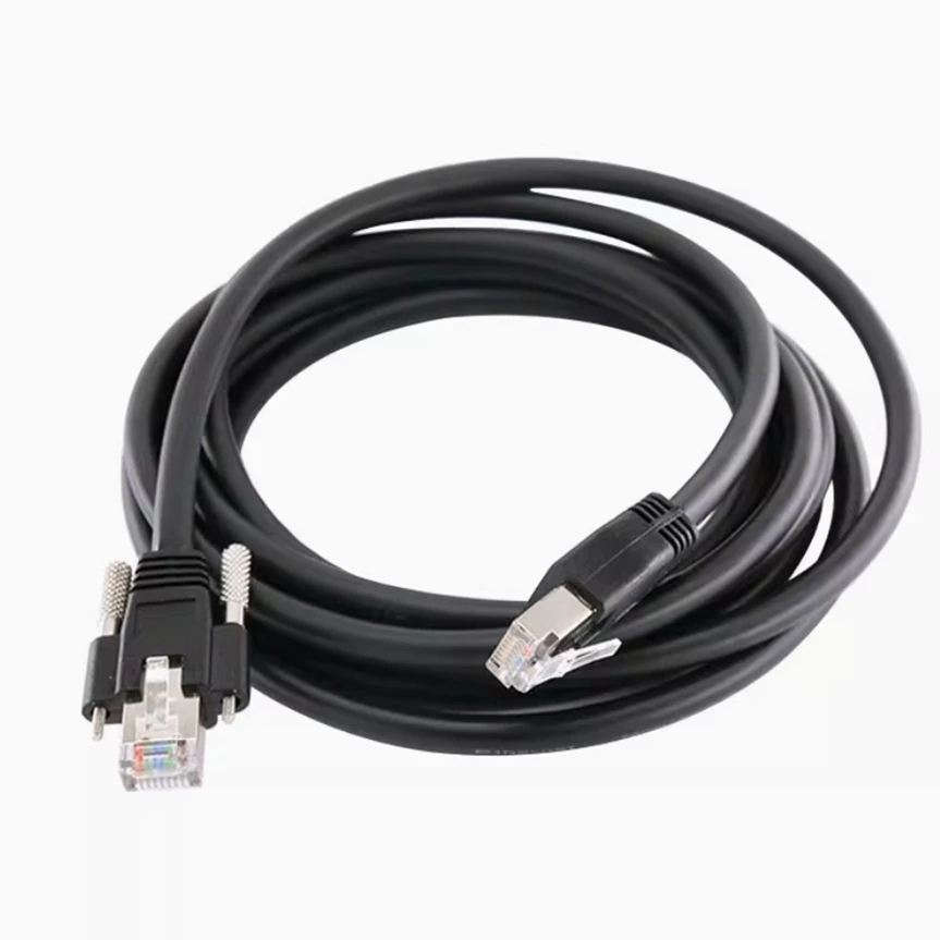 Ethernet Cable RJ45 Vision Flexible Patch Cable Wear Resisting Screw Lock Cat6 for GigE CCD PLC data-High Flex Tray 50cm-30M