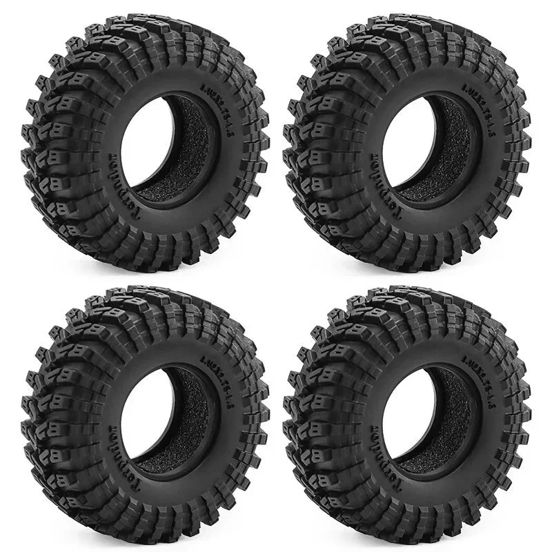 

4Pcs 1.3" Rubber Tyres, 1.1Inch Mud Terrain Wheel Tires for 1/18 1/24 Micro Crawler TRX4M Axial SCX24 FMS FCX24 Parts