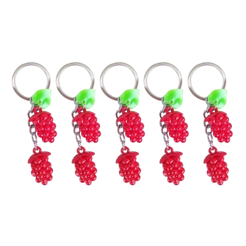 H55A 5pcs Handmade Cabbage Charm Keychains Resin Lanyards String Simulated Vegetable