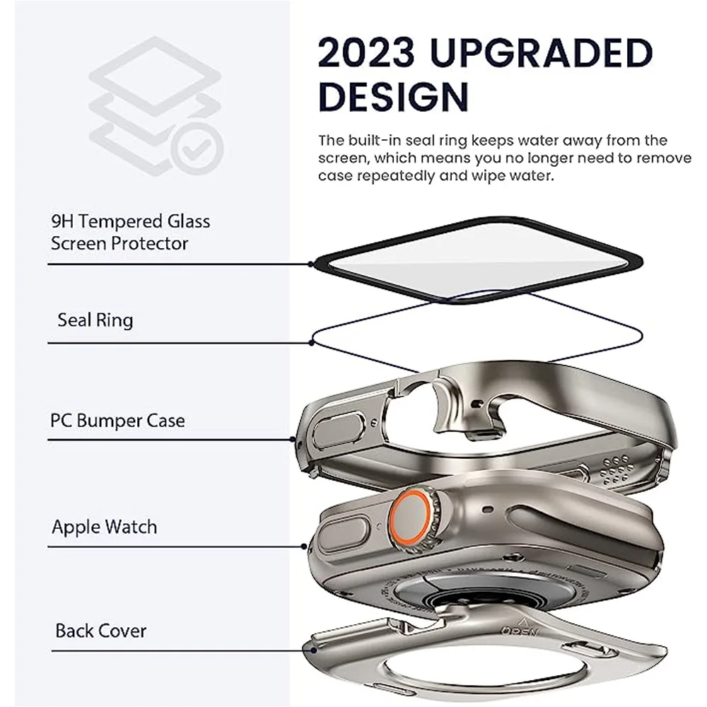 Hoes Voor Apple Watch 45Mm 44Mm 40Mm 41Mm Harde Pc Voor-En Achterbumper Hoesje Iwatch Serie 8 7 Se 6 5 4 Veranderen Naar Ultra Horlogekast