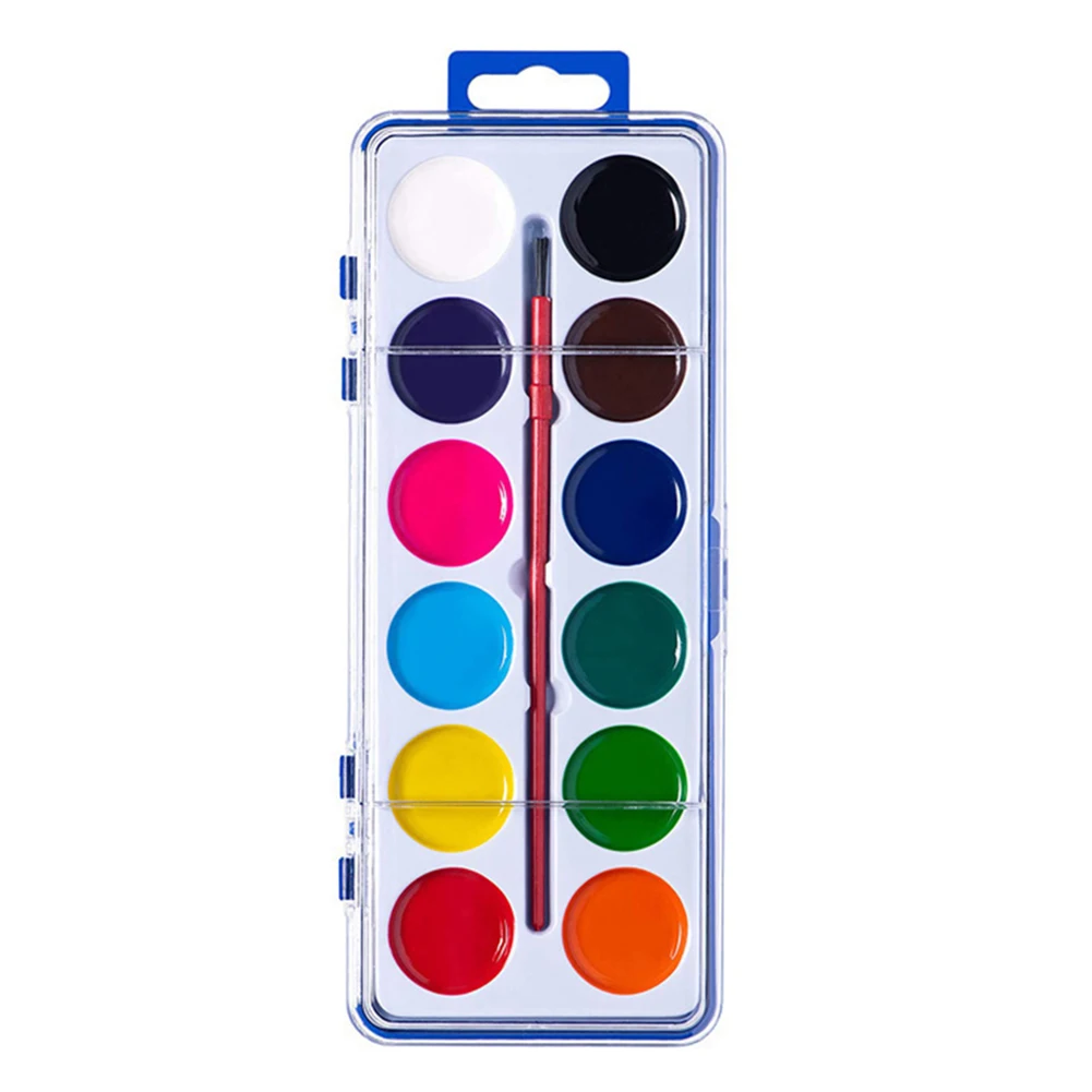 Pro Quality Pigments  Art Paint 12color Square Box SemiDry Solid Paint Set Palette  Perfect for Landscapes and Portraits