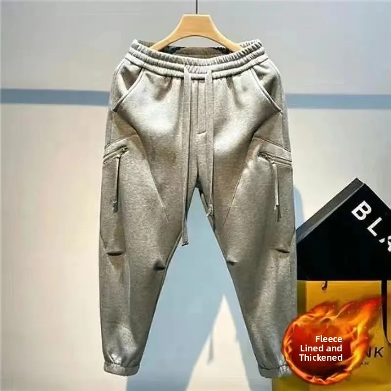 

Мужские спортивные брюки Thiened Fce, осенне-зимние, с манжетами, длинные, с боковой молнией, без этикетки, в этническом стиле