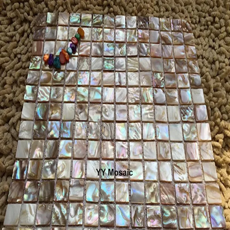 

11PC Colorful Mother of Pearl Shell Mosaic Tiles for Kitchen Backsplash Bathroom Background Shower Decorative Wall Floor Tiles