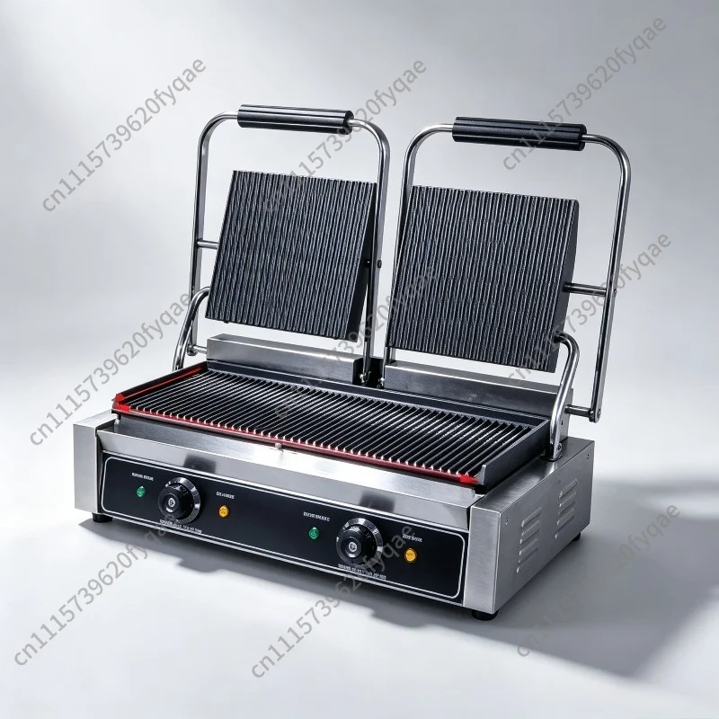 Panini Press Plates Sandwich Press Plates Eelctric Steak Contact Grill Double 2025 New Commercial Electric Stripe Contact Grill