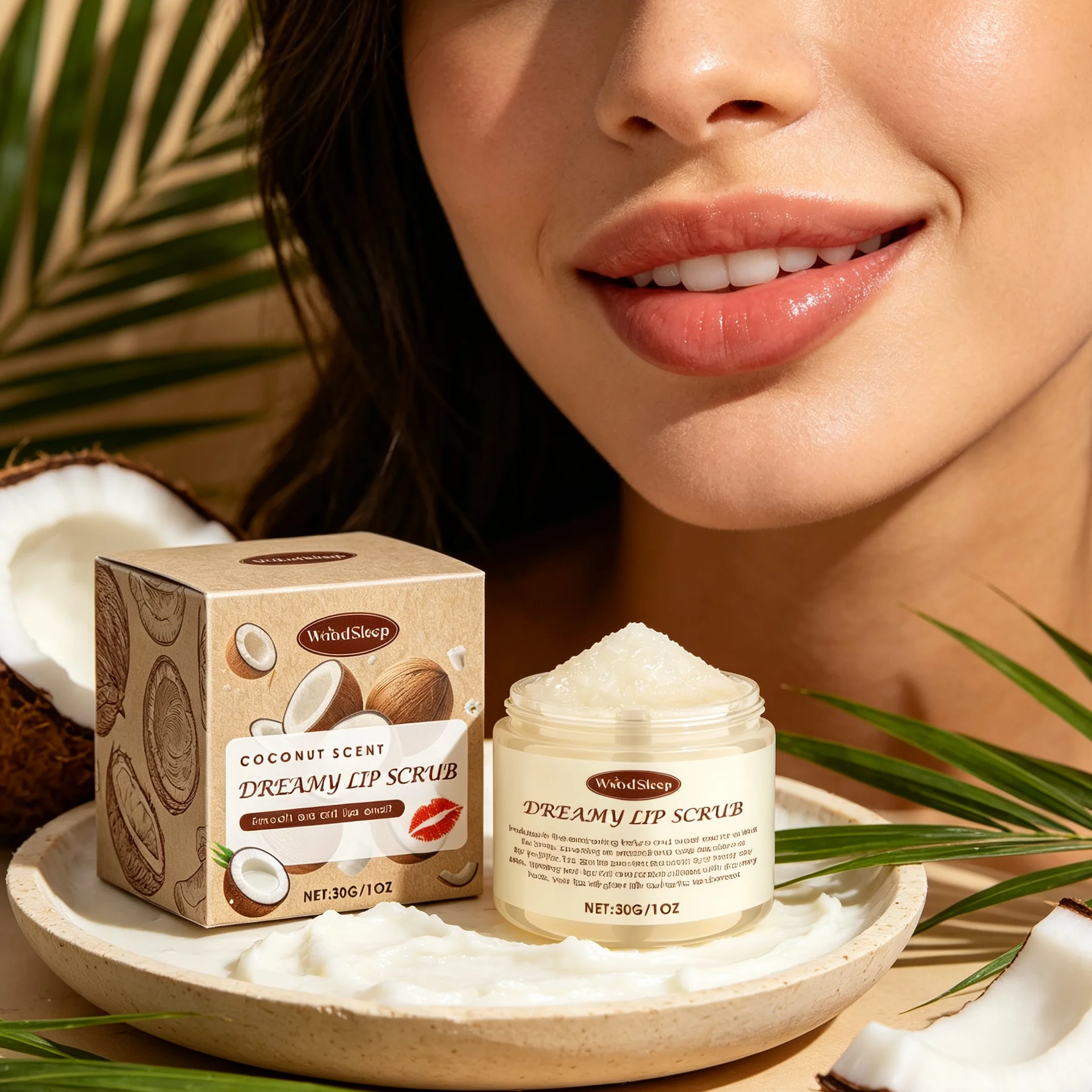 Skincare Exfoliating - Coconut Sugar Lip Scrub Natural Organic