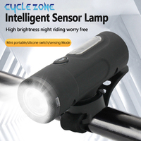 Intelligent Bike Headlights Rechargeable Bicycle Front Light Sensor Flashlight Night Riding Safety Lighting Cycling Accessories