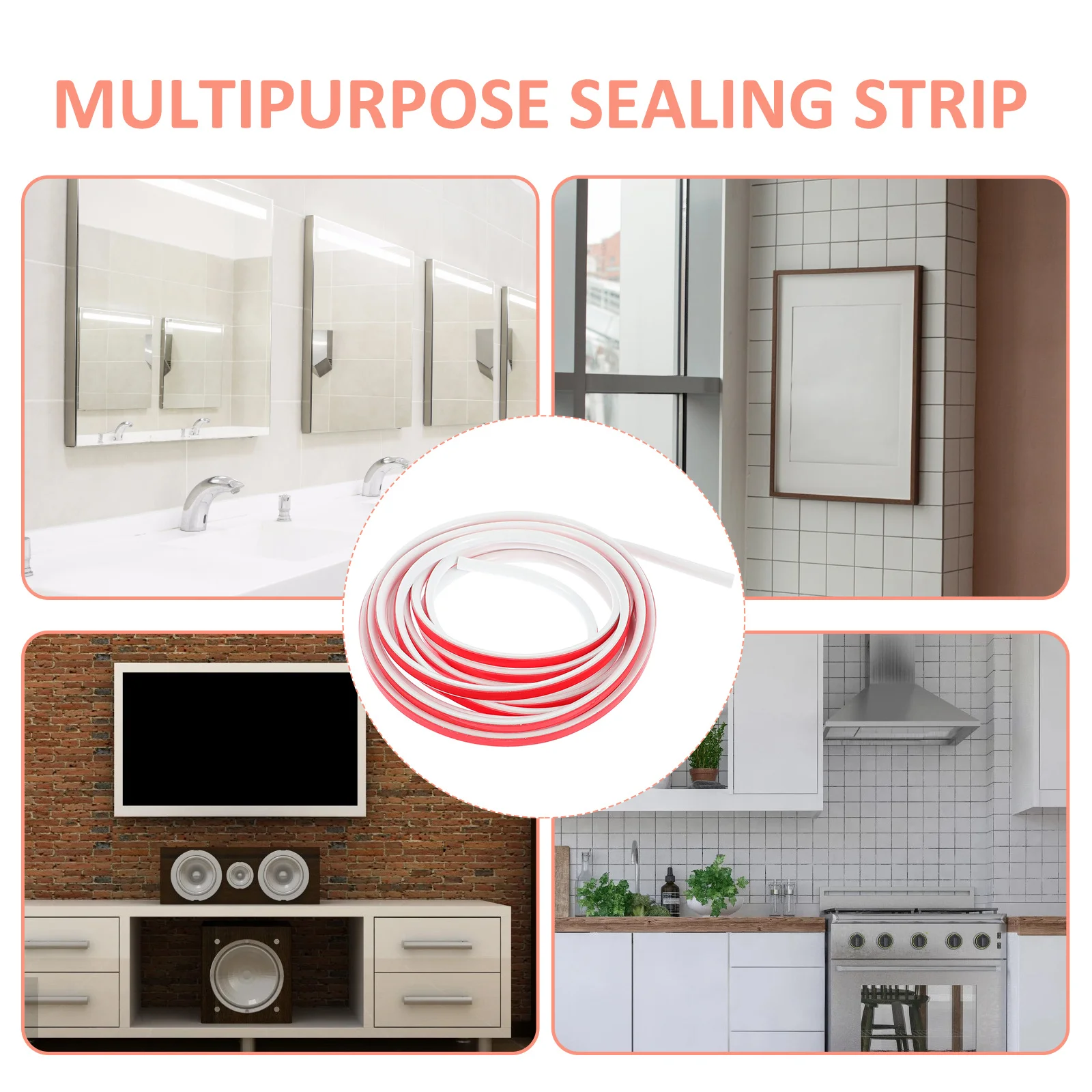 1 Rolle selbstklebende Kanten, Streifen, Fliesenbesatz, Kanten, langlebig, wasserdicht, selbstklebender Nahtstreifen für Wand, Boden, Spiegel, Dekor, Zuhause