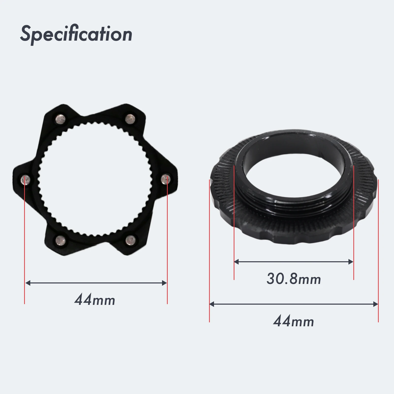 IIIPRO Centerlock to 6 holes Rotor Adapter with Lockring Bike Adapter for Centerlock Convert to 6 Bolts Rotor Disc MTB Road Bike